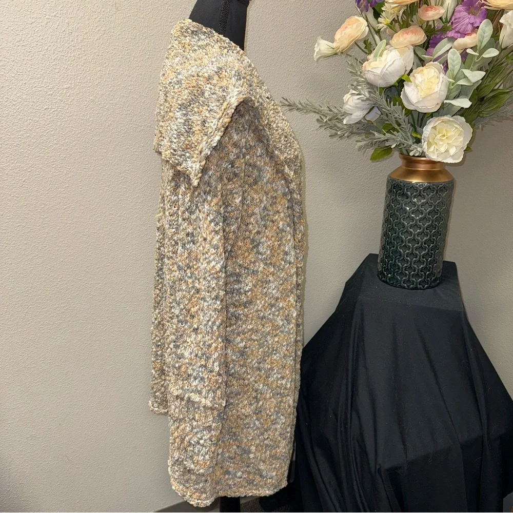 Est. 1946 Cozy Marled Knit Open Front Cardigan Sweater Neutral Gray Tan XL - Picture 4 of 8